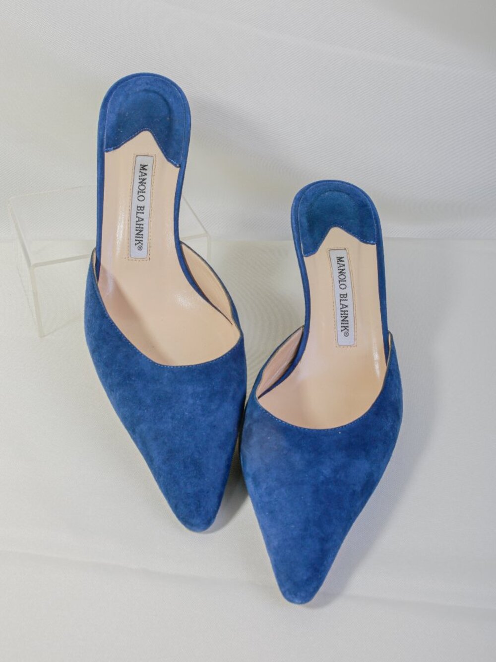 Manolo Blahnik Blue Velvet Heels